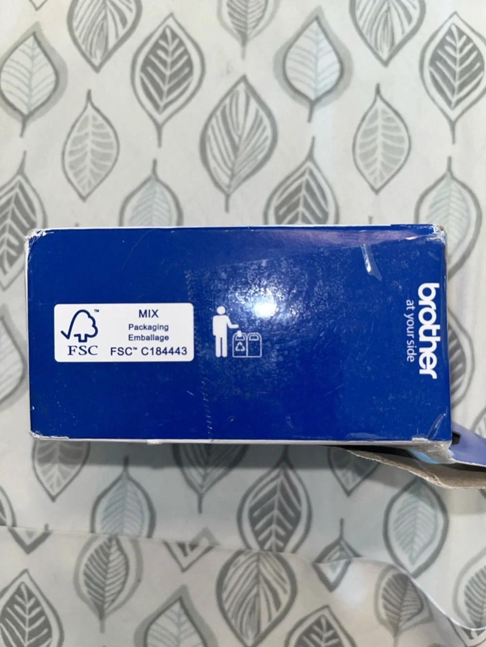 Brother P-touch Laminated Label Tape — White with Black Print